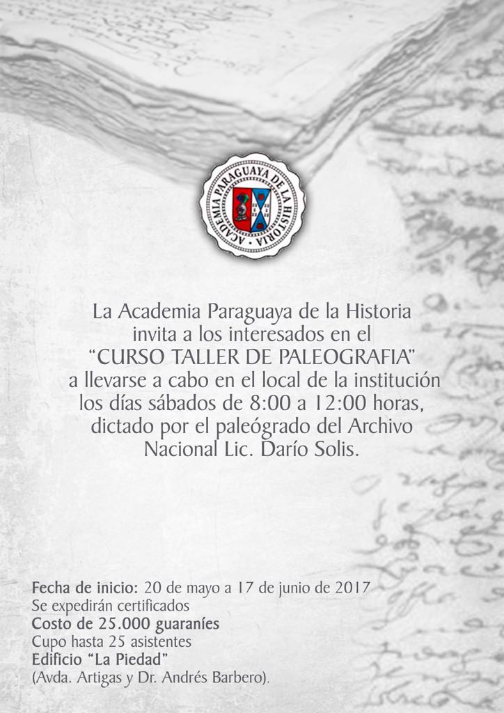 Curso Taller de Paleografía