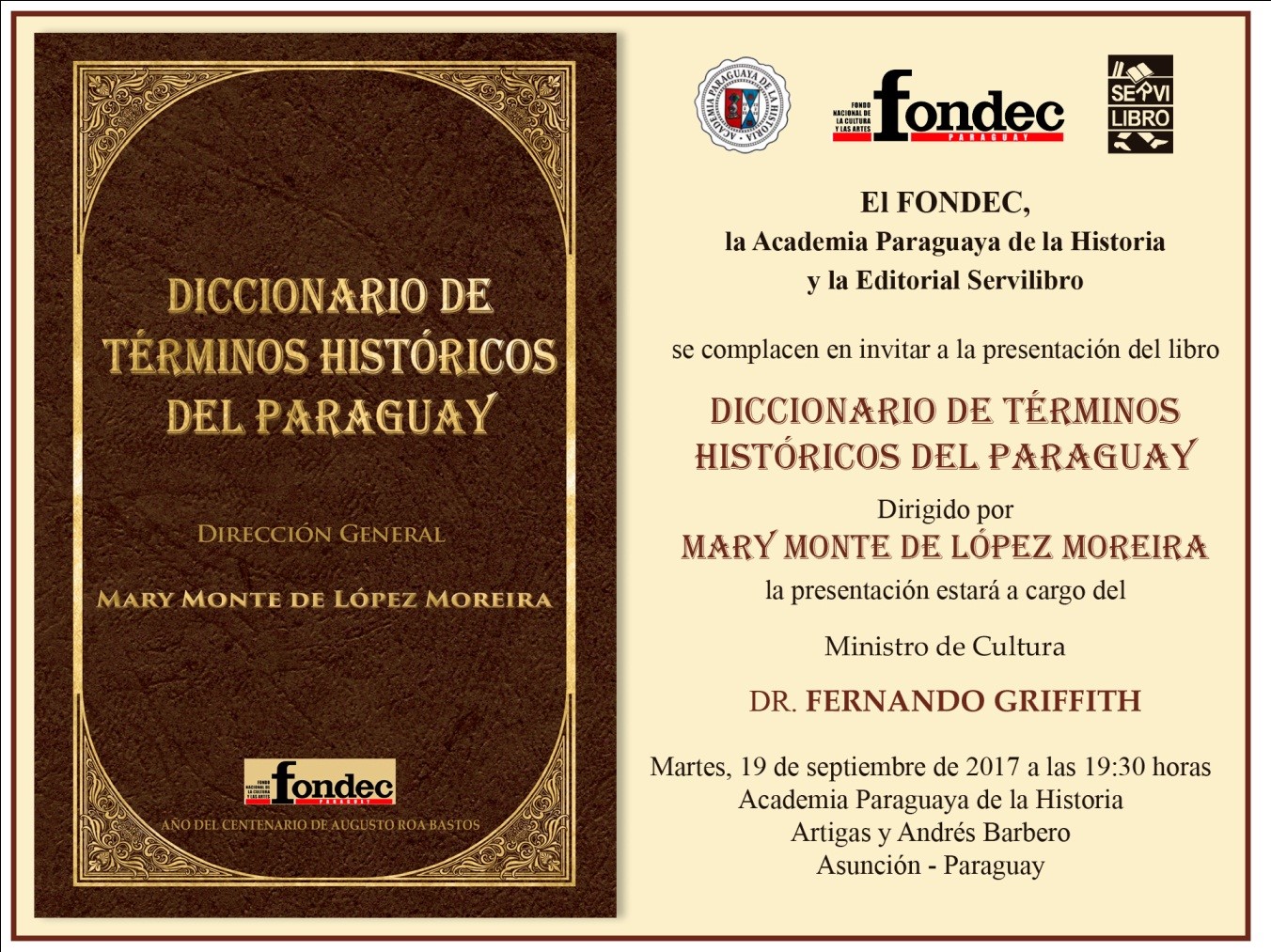 Presentación del Libro "Diccionario de Términos Históricos del Paraguay"