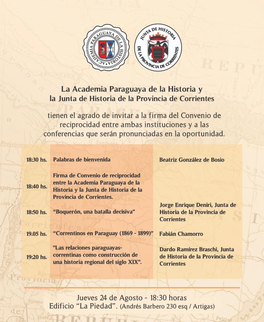Firma del Convenio de reciprocidad entre Academia Paraguaya de Historia y Junta de Historia de la Provincia de Misiones